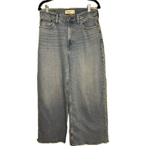 Abercrombie & Fitch Gray Flare Wide Leg Jeans